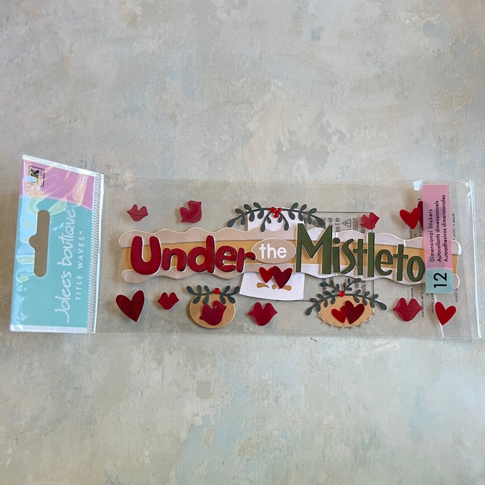 NWT Jolee's Boutique Under the Mistletoe Dimensional Sticker Set